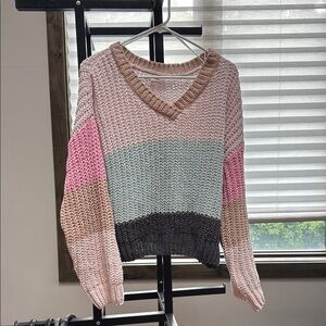 Colorful Chunky Knit Sweater 💕